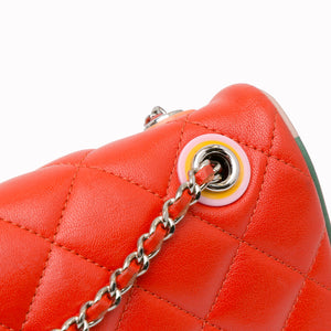 Chanel Medium Quilted Lambskin Cuba Color Flap Red