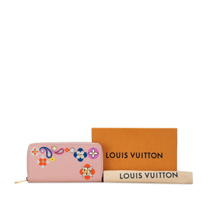 Louis Vuitton Epi Flower Mosaic Zippy Long Wallet Pink