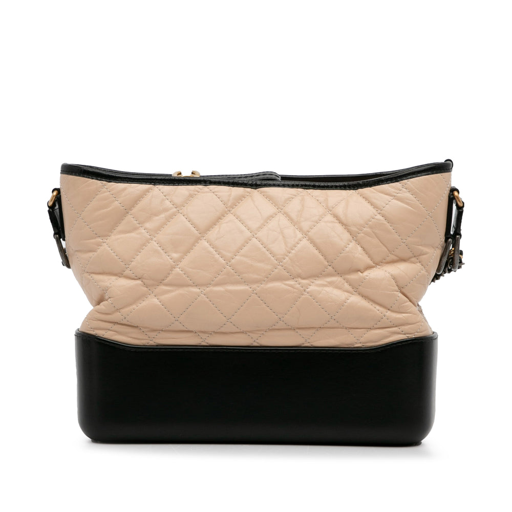 Chanel Medium Bicolor Lambskin Gabrielle Crossbody Brown