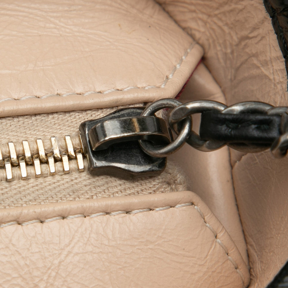 Chanel Medium Bicolor Lambskin Gabrielle Crossbody Brown