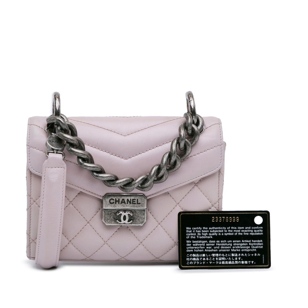 Chanel Mini Mad About Quilting Flap Bag Gray