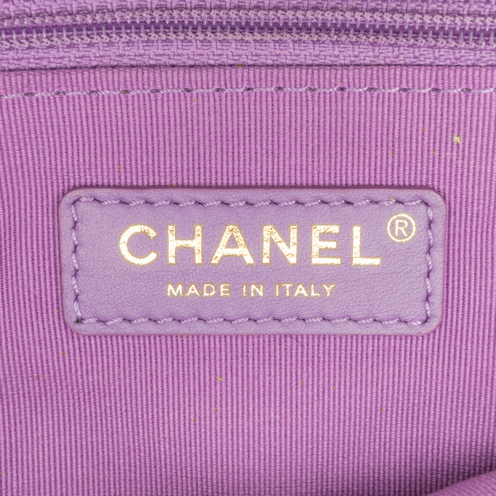 Chanel Small Caviar Chain Melody Flap Purple