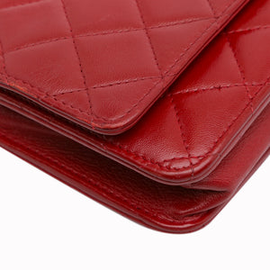 Chanel Classic Lambskin Wallet on Chain Red