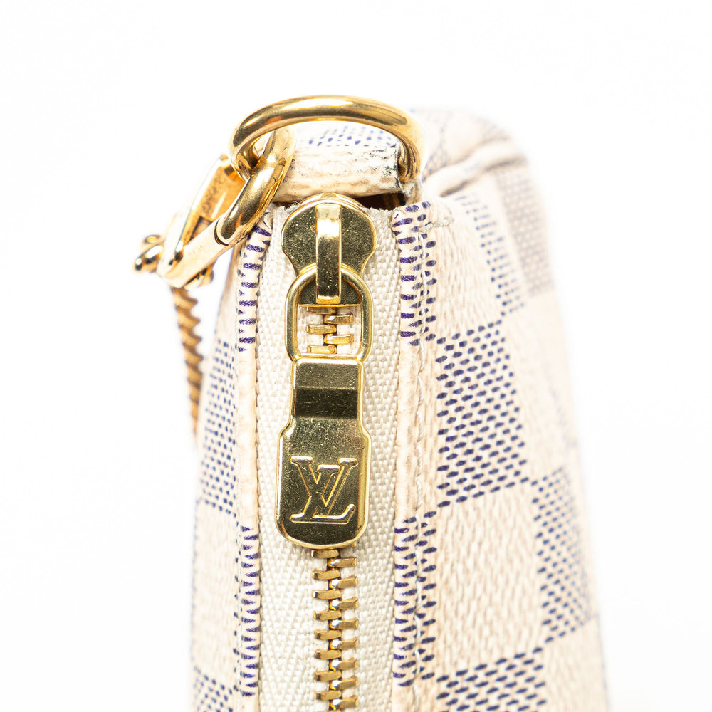 Louis Vuitton Damier Azur Mini Pochette Accessoires White