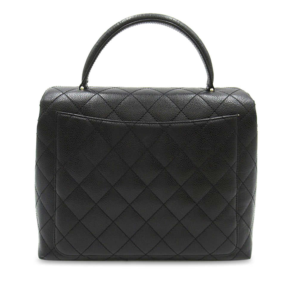 Chanel Caviar Kelly Top Handle Bag Black