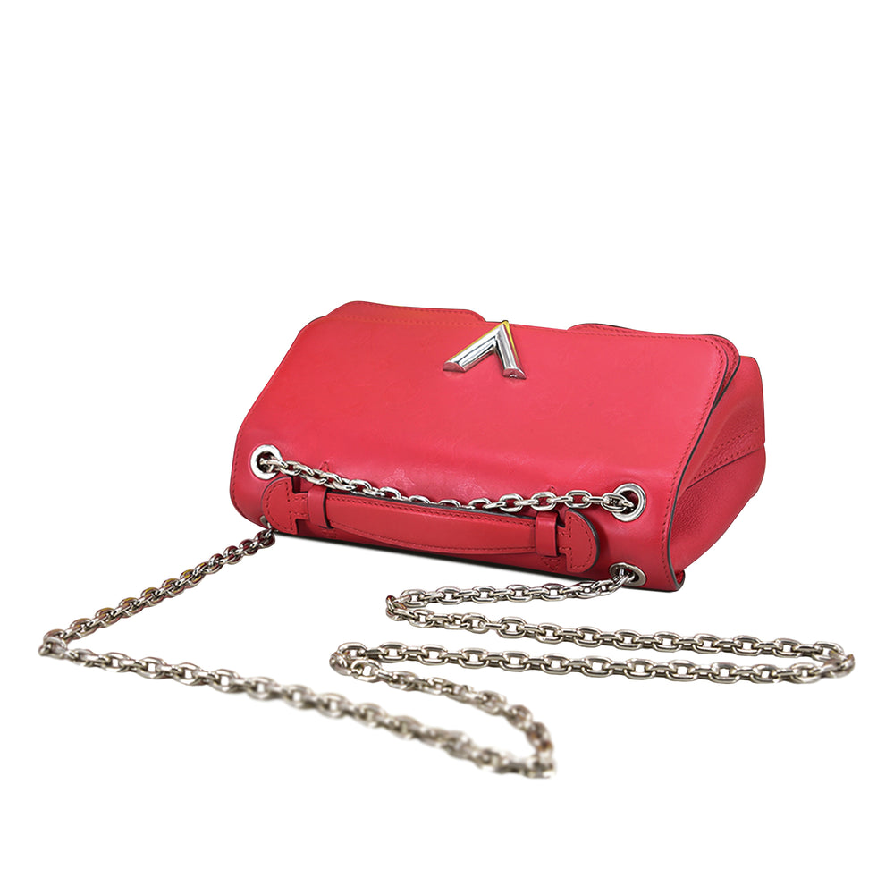 Louis Vuitton Monogram Cuir Plume Ecume Very Chain Bag Red