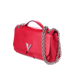 Louis Vuitton Monogram Cuir Plume Ecume Very Chain Bag Red