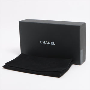 Chanel Cambon Line Calfskin Round-Zip-Wallet Black Silver Metal fittings 20040121