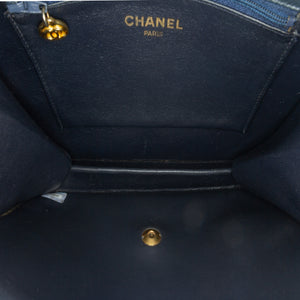 Chanel CC Calfskin Single Flap Blue