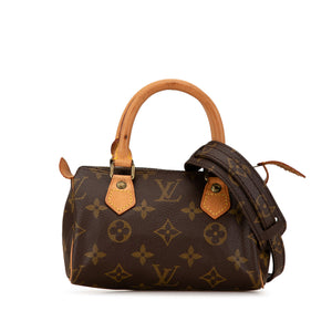 Louis Vuitton Monogram Nano Speedy Bandouliere Brown