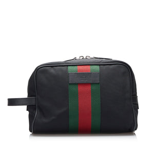 Gucci Techno Web Clutch Black