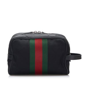 Gucci Techno Web Clutch Black