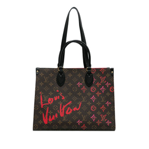 Louis Vuitton Limited Edition Monogram Fall In Love OntheGo Tote MM Brown