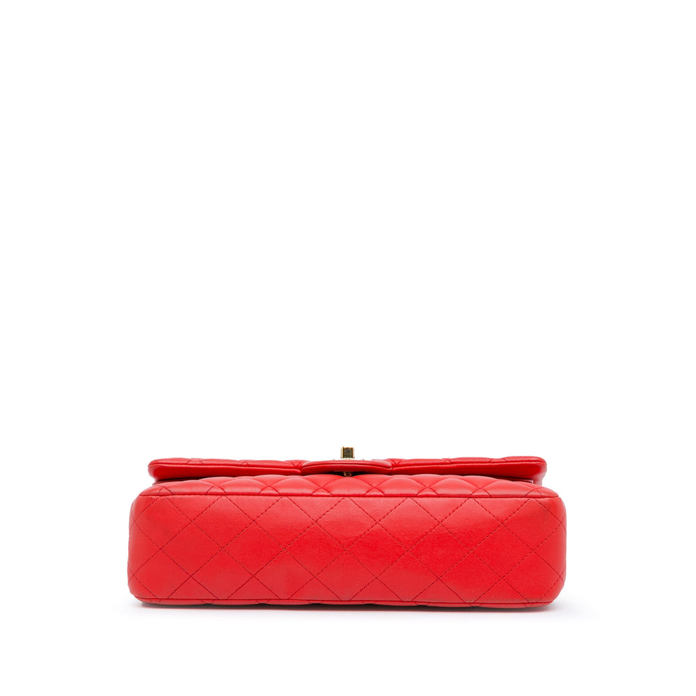 Chanel Medium Classic Lambskin Double Flap Red