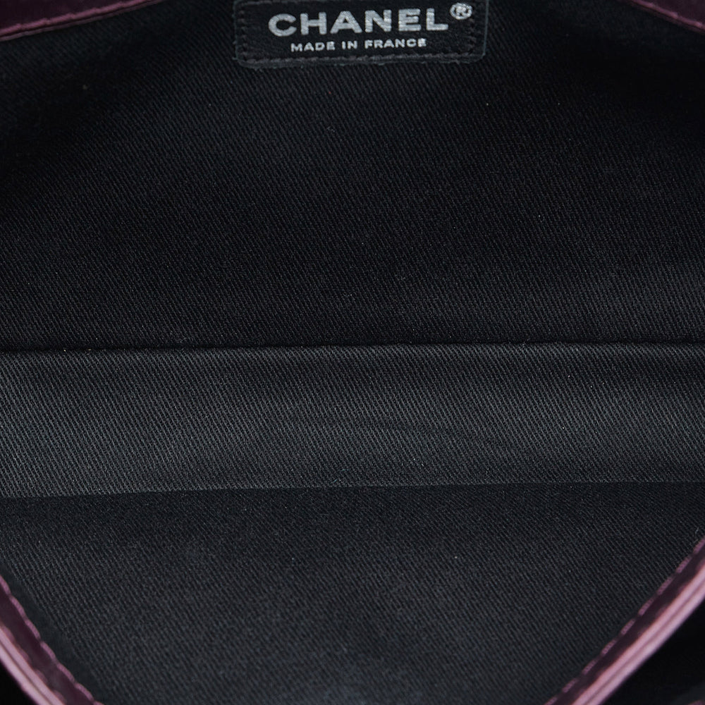 Chanel Glazed Matelasse Portobello Flap Bag Purple