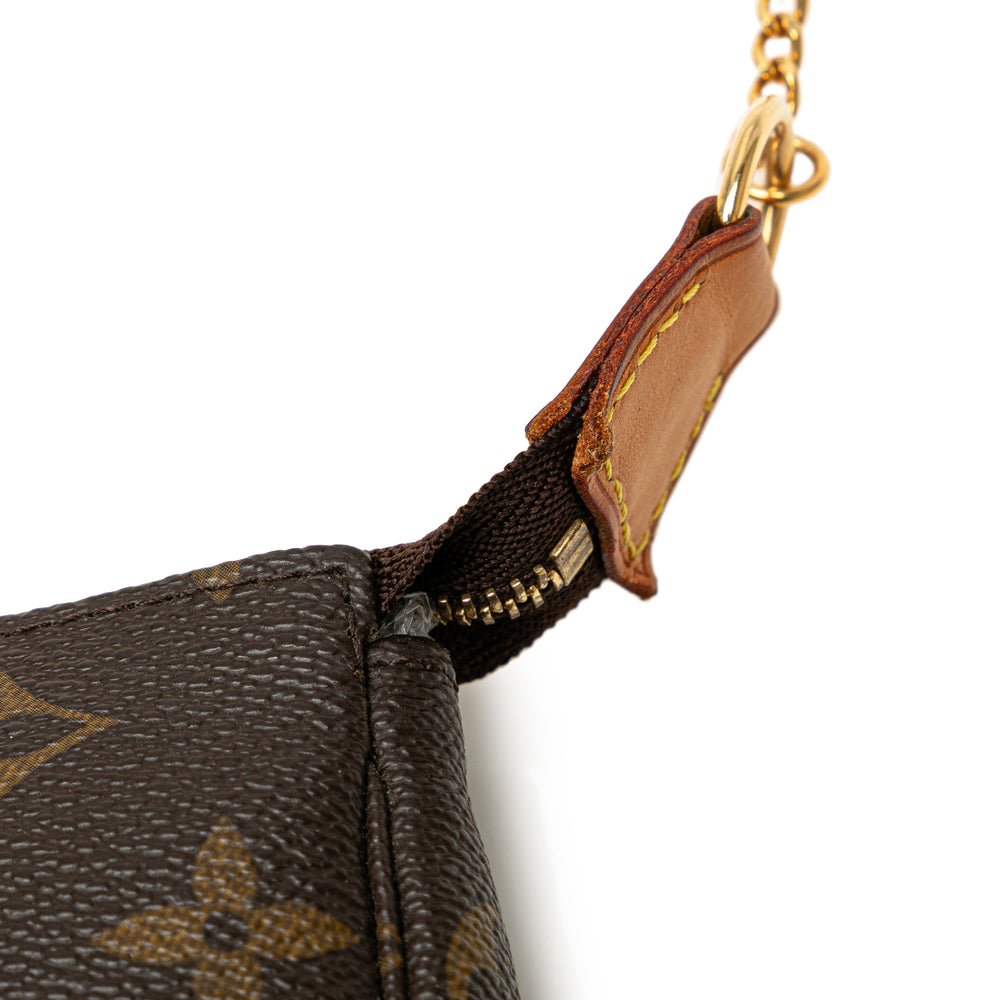 Louis Vuitton Monogram Mini Pochette Accessoires Brown