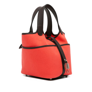 Hermès Toile Goeland Swift Cargo Picotin Lock 18 Red