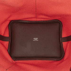 Hermès Toile Goeland Swift Cargo Picotin Lock 18 Red