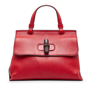 Gucci Small Bamboo Daily Satchel Red