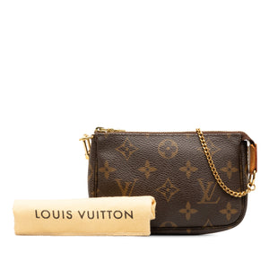 Louis Vuitton Monogram Mini Pochette Accessoires Brown