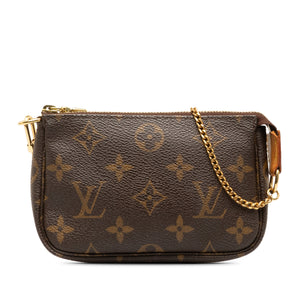 Louis Vuitton Monogram Mini Pochette Accessoires Brown