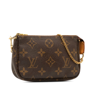 Louis Vuitton Monogram Mini Pochette Accessoires Brown