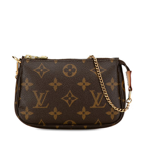 Louis Vuitton Monogram Mini Pochette Accessoires Brown