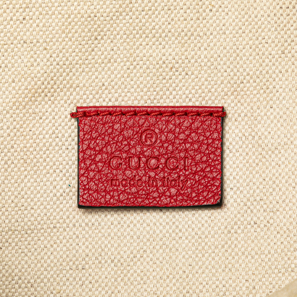 Gucci Leather Logo Belt Bag Red