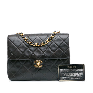 Chanel Square Classic Quilted Lambskin Flap Black