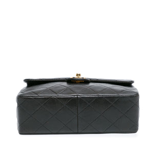 Chanel Square Classic Quilted Lambskin Flap Black