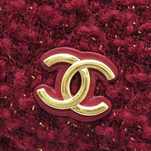 Chanel CC Tweed Crossbody Red