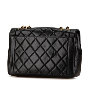 Chanel Medium Quilted Lambskin Border Single Flap Black