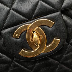 Chanel Maxi XL Classic Lambskin Single Flap Black