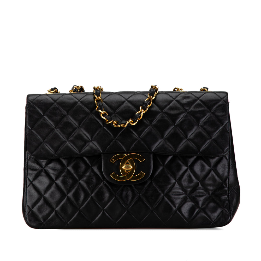 Chanel Maxi XL Classic Lambskin Single Flap Black