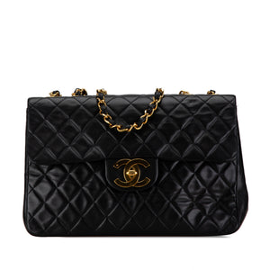 Chanel Maxi XL Classic Lambskin Single Flap Black