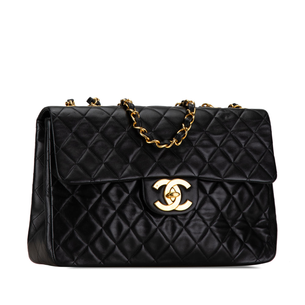 Chanel Maxi XL Classic Lambskin Single Flap Black