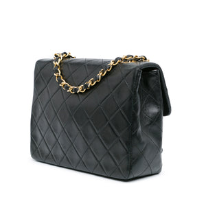 Chanel CC Quilted Lambskin Chain Flap Black