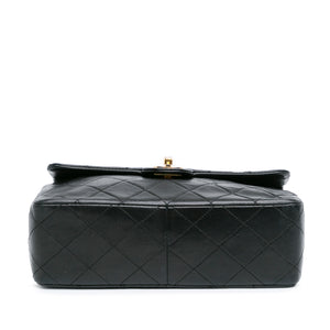 Chanel CC Quilted Lambskin Chain Flap Black