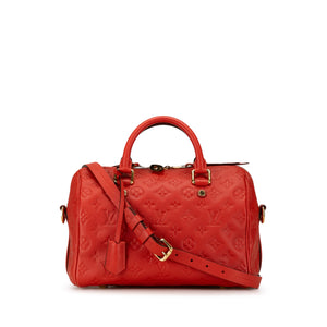 Louis Vuitton Monogram Empreinte Speedy Bandouliere 25 Red