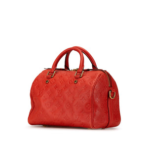 Louis Vuitton Monogram Empreinte Speedy Bandouliere 25 Red