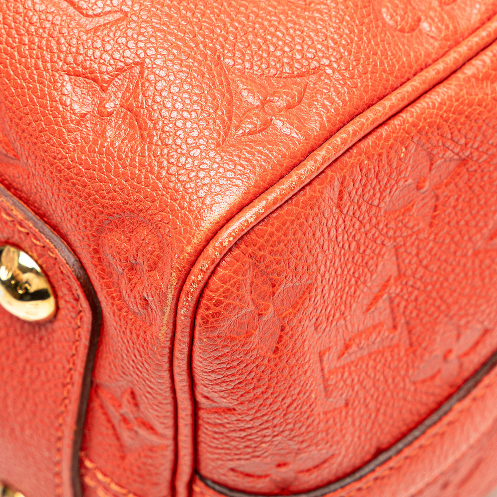 Louis Vuitton Monogram Empreinte Speedy Bandouliere 25 Red