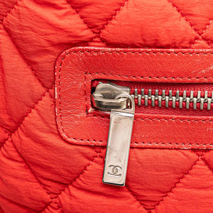 Chanel Quilted Nylon Coco Cocoon Hobo Red