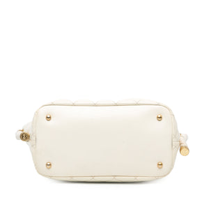 Chanel Crumpled Calfskin En Vogue Rope Satchel White