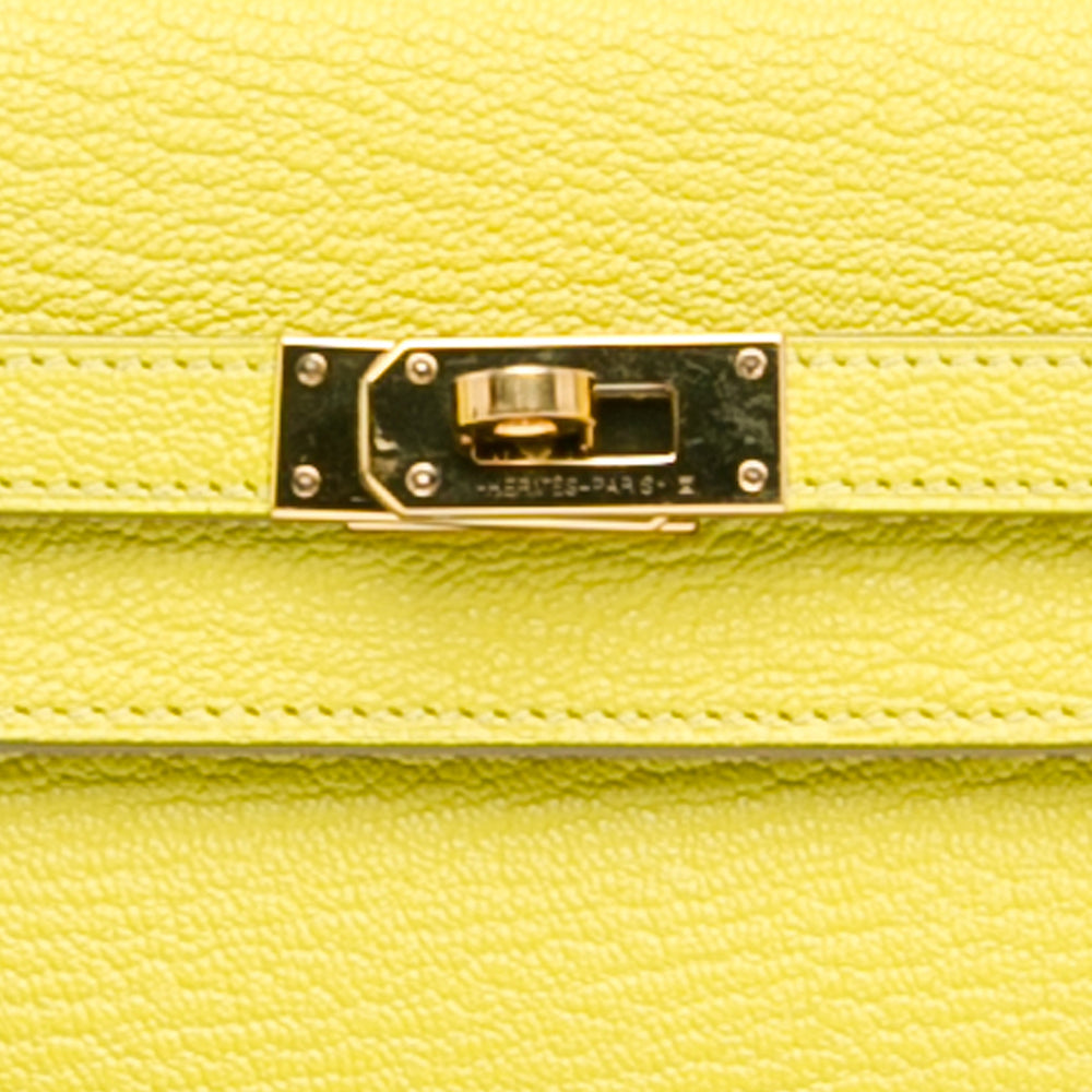 Hermès Chevre Mysore Kelly To Go Wallet Yellow