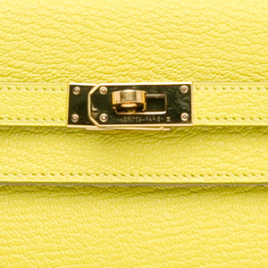 Hermès Chevre Mysore Kelly To Go Wallet Yellow