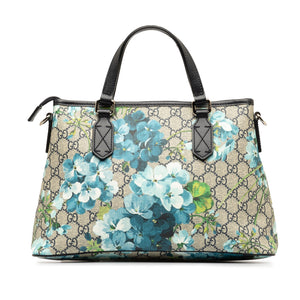 Gucci GG Supreme Blooms Satchel Brown