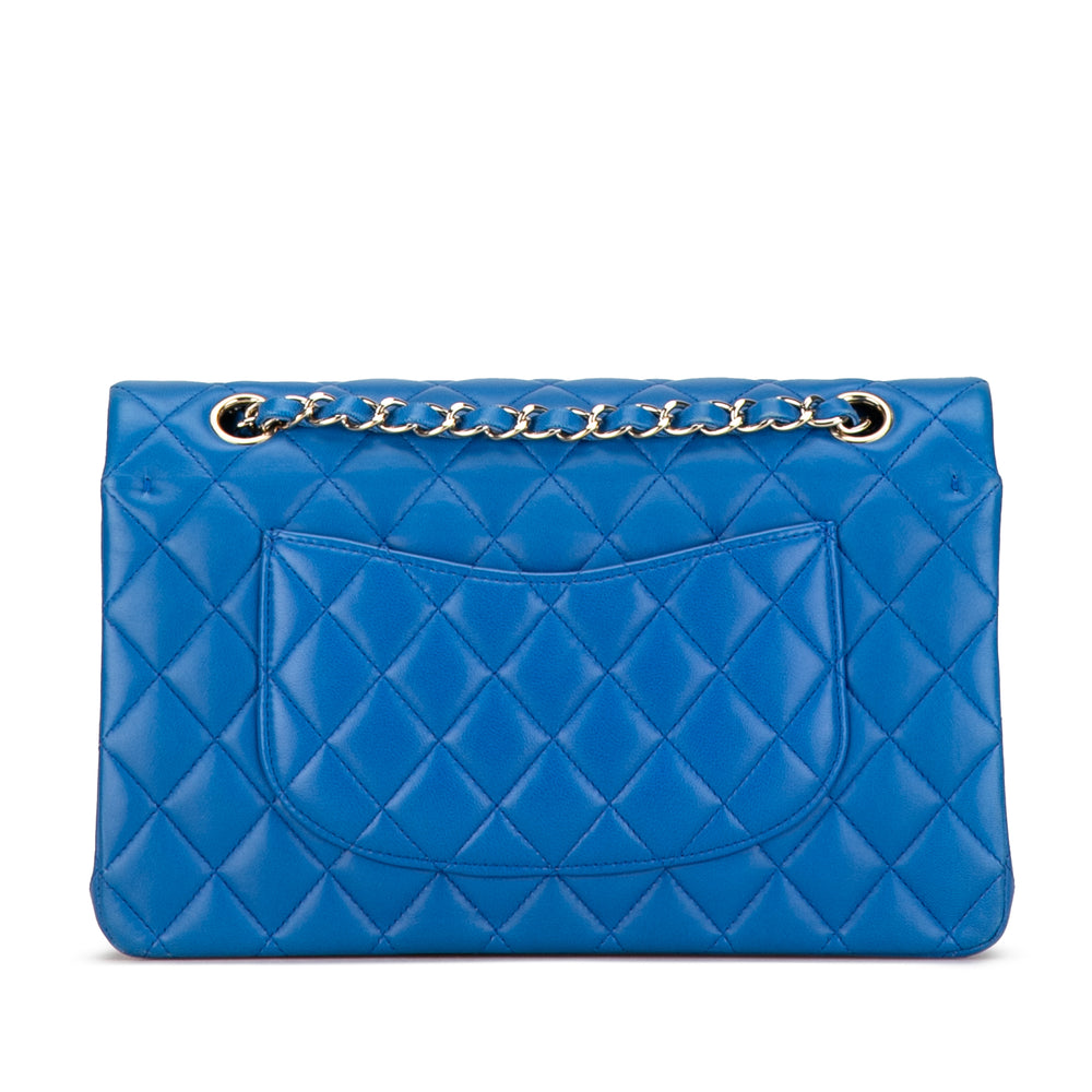 Chanel Medium Classic Lambskin Double Flap Blue