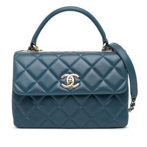 Chanel Small Lambskin Trendy CC Flap Blue