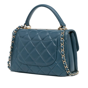 Chanel Small Lambskin Trendy CC Flap Blue