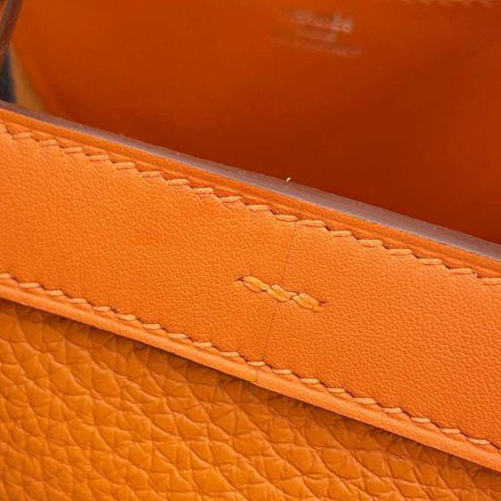 Hermès Clemence and Swift In The Loop 18 Orange